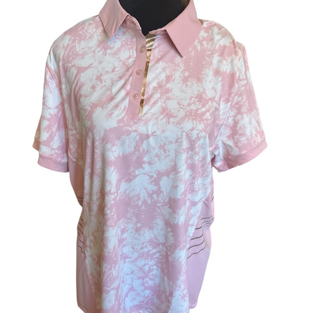 Womens Sunice‎ Pink Orchid Size XL Coolite  Short Sleeve Golf Polo Top